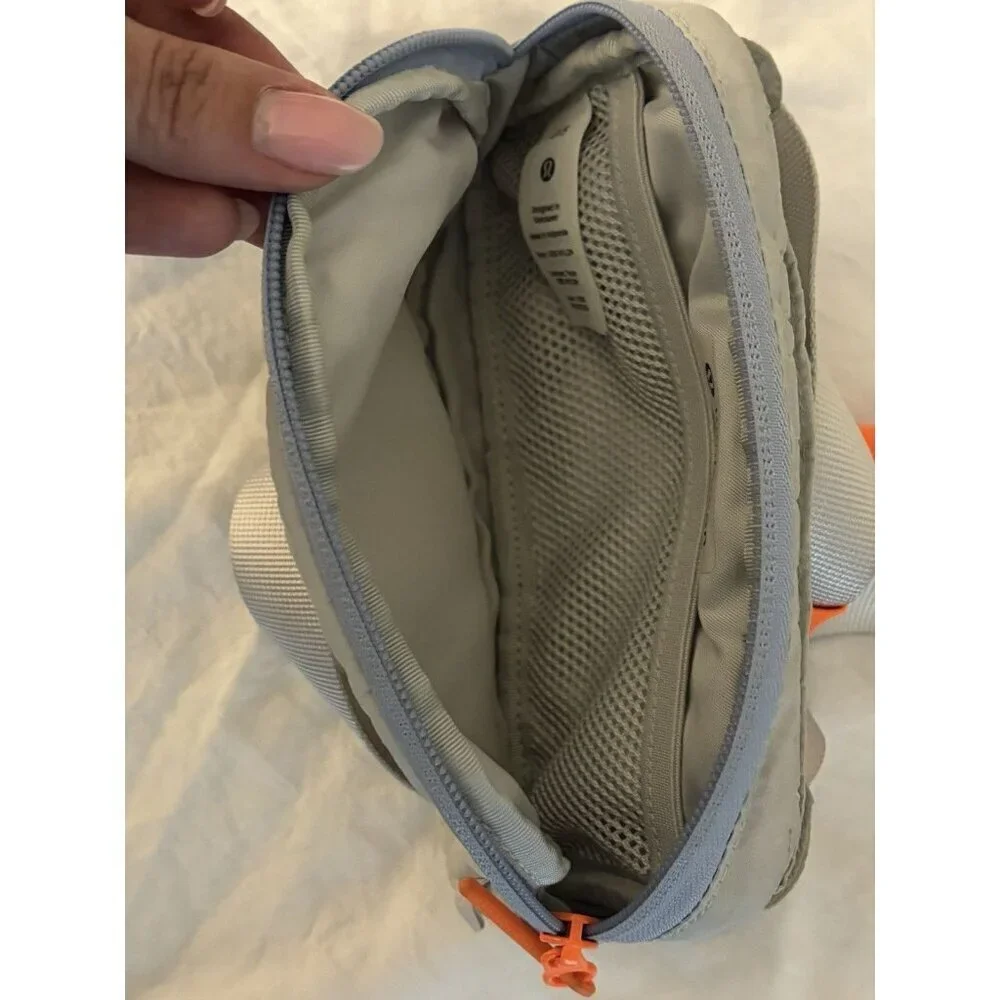 Lululemon Mini Belt Bag Waist Pack Gray Neon Orange Accents